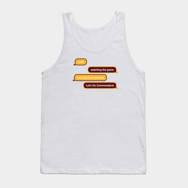 Commanders WYD Text Tank Top by Rad Love